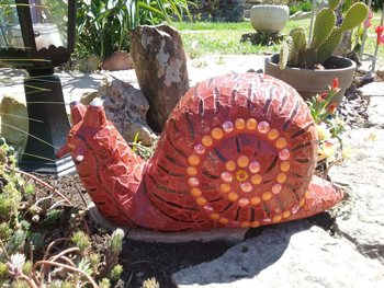 Escargot en mosaïque pour le jardin